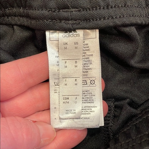 Adidas Black and White Joggers with Signature Stripes - Picture 2 of 3